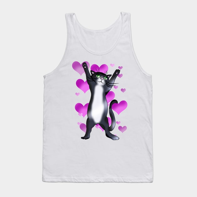 Black and white cat love Tank Top by cuisinecat